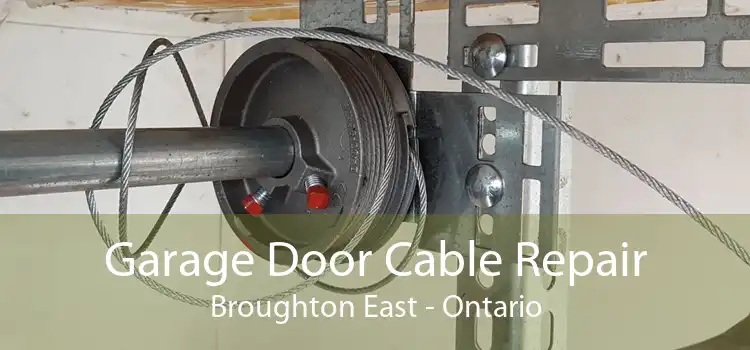 Garage Door Cable Repair Broughton East - Ontario